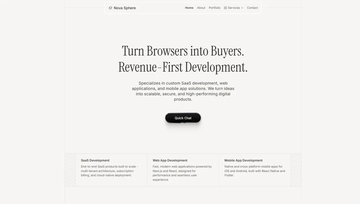 Nova Sphere Website