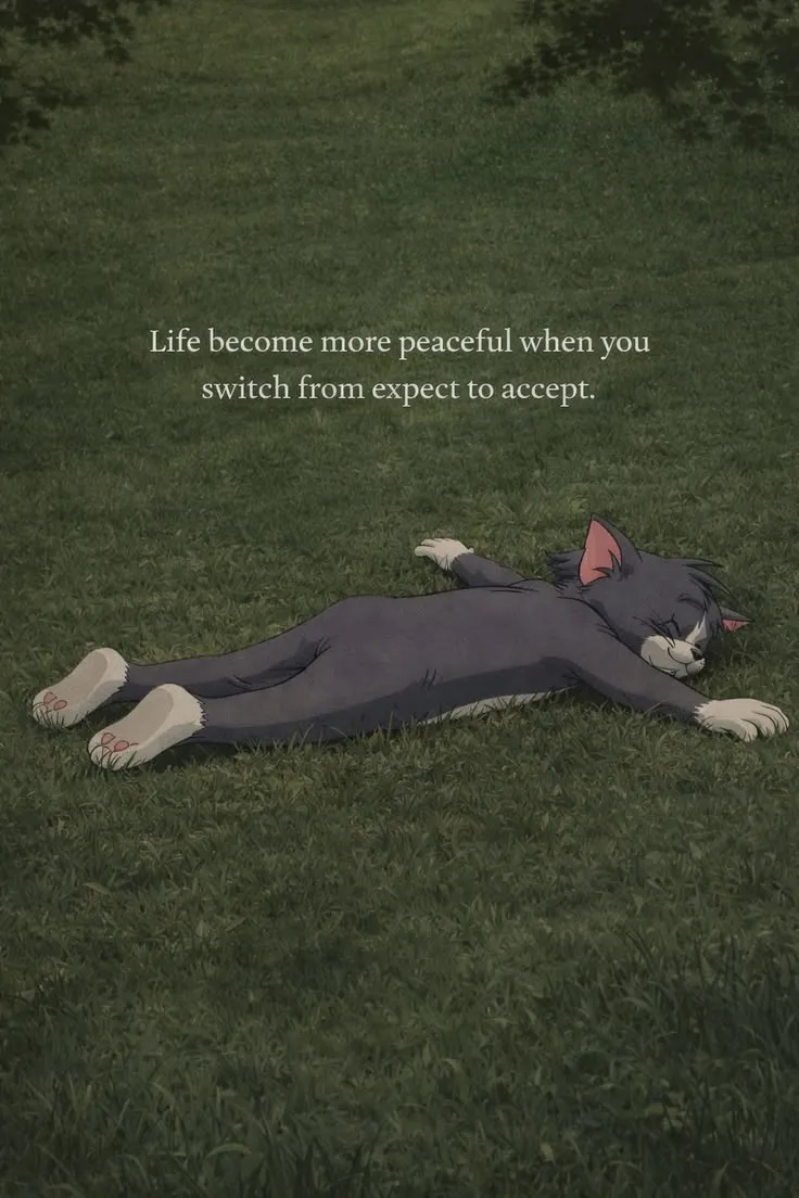 Life become more peaceful when you switch from expect to accept.